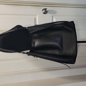 All Saints black leather bag